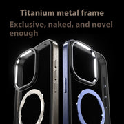 Magnetic Titanium Frame Invisible Airbag Phone Case