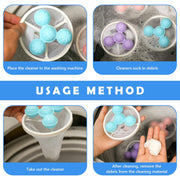 12604 Laundry Ball Floating Pet Fur Lint Hair Catcher Household Reusable Washing Machine Floating Lint Mesh Bag Hair Filter Net Pouch Washing Lint Hair Remover Net Mesh Bag Dryer (1 Pc)