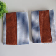 Pillow Covers Leather  Cotton Cushion Covers (20  20 Inch  1 Pair  2 Pc)