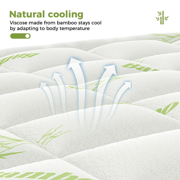 Mattress Protector, Thickened Mattress Pad With Bamboo Fiber Viscose Filling