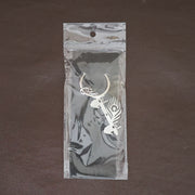 Krishna Flute  Peacock Feather Metal Keychain - (1 Pc)