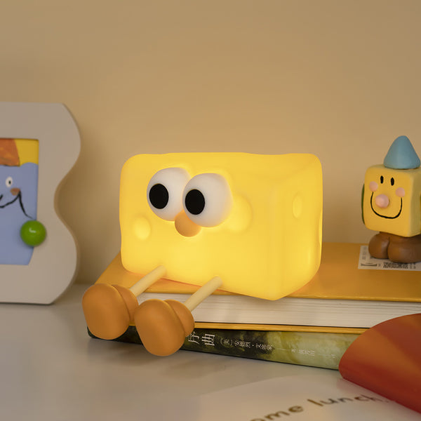 Cheese Small Night Lamp Silicone Cute Cheese Home Decor