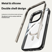 Magnetic Titanium Frame Invisible Airbag Phone Case