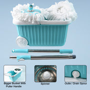 Apex Magic 360 Spin Mop Cleaning System With Stainless Steel Spinner