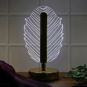 Premium Leaf Shape Crystal Table Lamp (1 Pc)