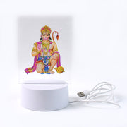 Beautiful 3d Lord Hanuman Frame With Soft White Light (1 Pc)