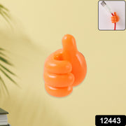 Orange Multifunctional Multi Functional Hand Shape Wall Clip Hanger Keys Cable Holder
