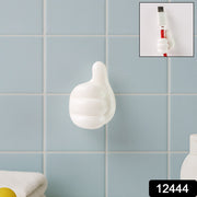 White Multifunctional Multi Functional Hand Shape Wall Clip Hanger Keys Cable Holder