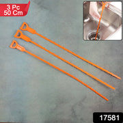 Flexible Sink  Drain Cleaning Stick  50 Cm Long (Pack Of 3)