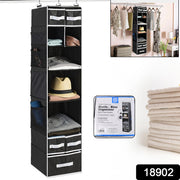 9 Shelf Hanging Closet Organizer With 5 Drawer Organizers