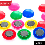 7866 Magnet Button Durable Magnetic Button Children Experiment Magnet Set  Magnet Toy Sets Round Shaped Magnet Set ( Set Of 10 )