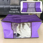 17675 Clothing Storage Bag With Zipper Non-woven Storage Bag For Storing The Clothes And Sarees.
