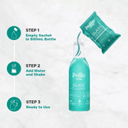 Pollic Kadam Concentrated Glass  Mirror Cleaner Refill Kit With Reusable Spray Bottle