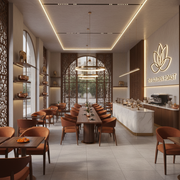 A premium modern cafe interior banner design
Ultra-realistic 3D render

Stylish cafe seating
Wooden tables and chairs
Warm ambient lighting
Contemporary café aesthetics

Minimal décor
Inviting atmosphere

Luxury Indian cafe interior style

Aspect ratio: 1 : 1