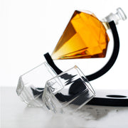 Whiskey Wine Set Suit Diamond Type Wine Bottle Wine Glass Borosilicate Glass Wine Pourer Kitchen Gadgets