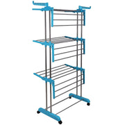 Premium Heavy Duty Stainless Steel 3 Layer Foldable Cloth Drying Stand (1 Set  With Colour Box)