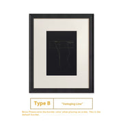 Black And White Lines High-end Abstract Paintingfor Hanging Retro Decorative Painting
