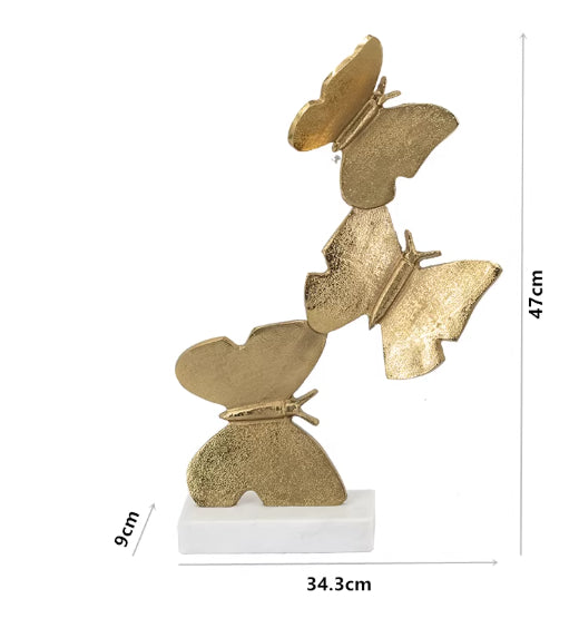 Creative Butterfly And Peach Blossom Ornament Home Living Room TV Cabinet Decor Office Desk Piece