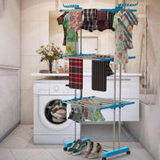 Premium Heavy Duty Stainless Steel 3 Layer Foldable Cloth Drying Stand (1 Set  With Colour Box)