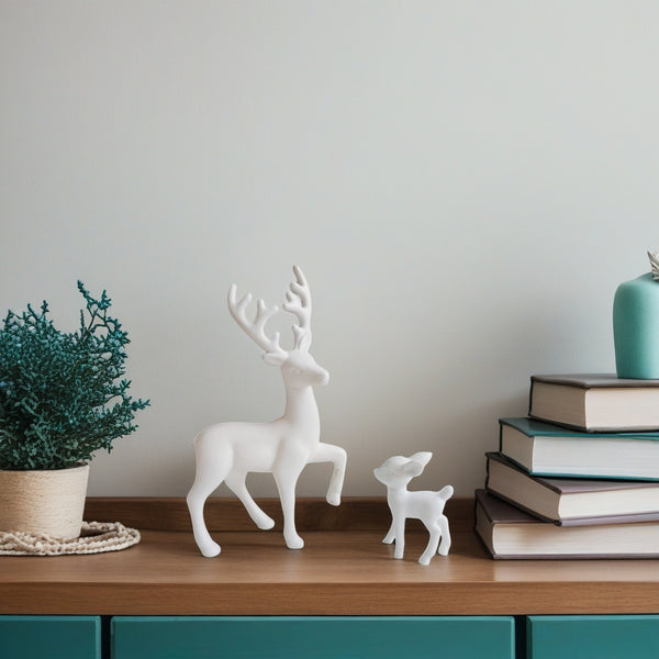 Creative White Elk Ornament For Modern Home Decor