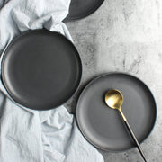 Nordic Ceramic Rice Bowl Steak Plate Deep  Household Tableware Dish Set