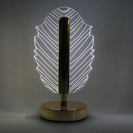 Premium Leaf Shape Crystal Table Lamp (1 Pc)