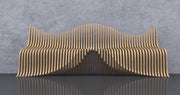 I3 Homes 3D Wavy Design Parametric Wooden Bench