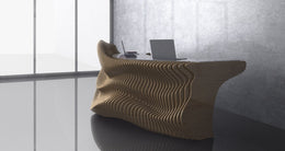 I3 Homes 33D Wavy Design Parametric Wooden Office Desk