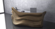 I3 Homes 33D Wavy Design Parametric Wooden Office Desk