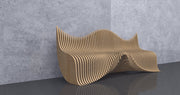 I3 Homes 3D Wavy Design Parametric Wooden Bench