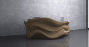 I3 Homes 33D Wavy Design Parametric Wooden Office Desk