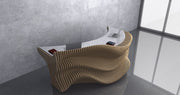 I3 Homes 33D Wavy Design Parametric Wooden Office Desk