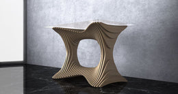 I3 Homes 3D Parametric Wavy Design Wooden Table