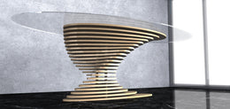 I3 Homes 3D Wavy Design Parametric Wooden Side Table