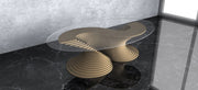 I3 Homes 3D Wavy Design Parametric Wooden Table