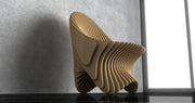 3D Parametric Wavy Wooden Accent Chair