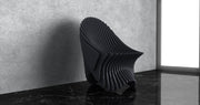 3D Parametric Wavy Wooden Accent Chair