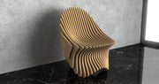3D Parametric Wavy Wooden Accent Chair