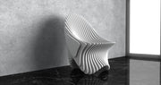 3D Parametric Wavy Wooden Accent Chair