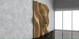 I3 Homes 3D Wooden Parametric Face Shape Wall Art