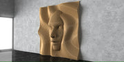 I3 Homes 3D Wooden Parametric Face Shape Wall Art