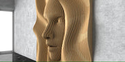 I3 Homes 3D Wooden Parametric Face Shape Wall Art
