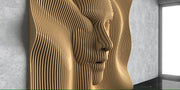 I3 Homes 3D Wooden Parametric Face Shape Wall Art