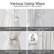 Magnetic Curtain Tiebacks - (2 Pc  Set)