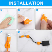 Orange Multifunctional Multi Functional Hand Shape Wall Clip Hanger Keys Cable Holder