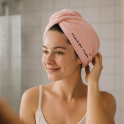 Ultra Soft Microfiber Hair Drying Towel Wrap With Button Lock (1 Pc)