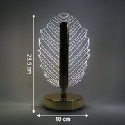 Premium Leaf Shape Crystal Table Lamp (1 Pc)