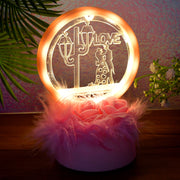 Romantic Round Love Couple Decorative Showpiece (1 Pc)